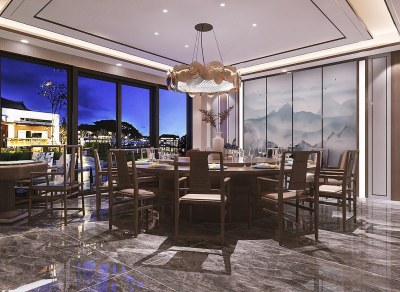 新中式酒店包厢3D模型下载